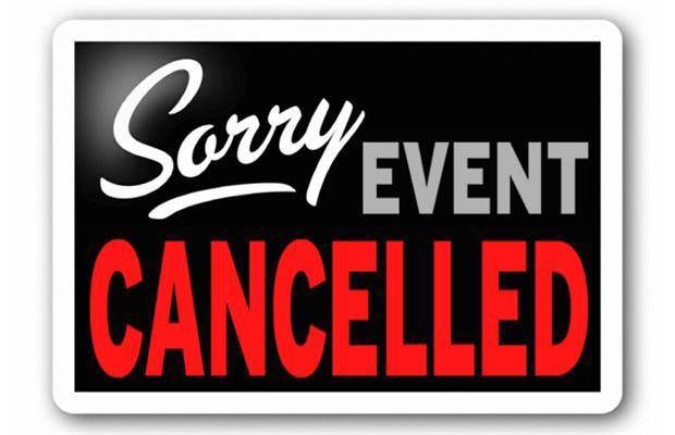 Sorry, Event Canceled